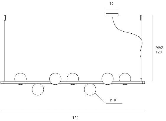 Miloox Подвесной светильник из металла и опалового стекла Pomì 1744.98 - Вид №2
