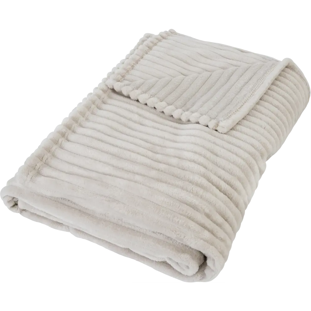 Плед "Trieste" 150x200 см фланель цвет серо-бежевый Santreyd STLM-2052294 - Вид №2