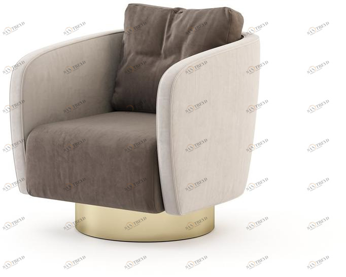 Stylish Club Мягкое бархатное кресло с подлокотниками Her Scf.he09