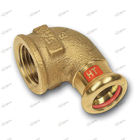 1130901812 SANHA 13090G пресс-фит. солн., бронза, угловой переход ВПр-ВР 18x1/2 мм 