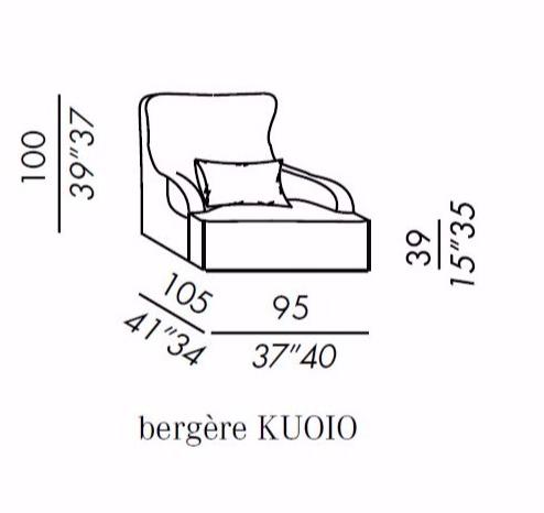 Meridiani Кожаное кресло Bergere с подлокотниками Liu sun-id-1348516 - Вид №5