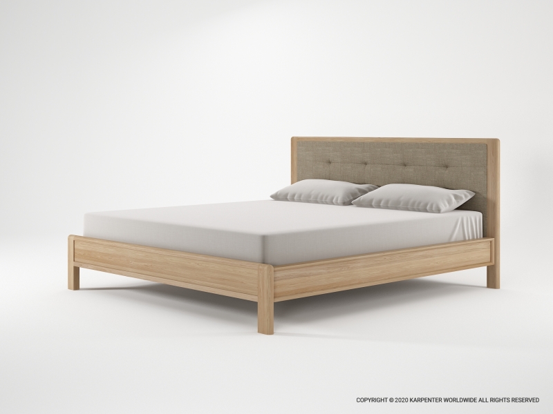 598_1264 Кровать King size без ящика с тканевым покрытием Karpenter Circa17 - Вид №1