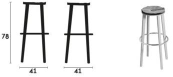Capdell Высокий табурет со встроенной подушкой Toe Toé sun-id-1347780 - Вид №3