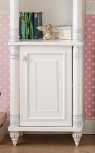 Стеллаж для книг белый узкий с дверцей Romantic CILEK ROMANTIC 00-3832375 Белый Santreyd - Вид №2