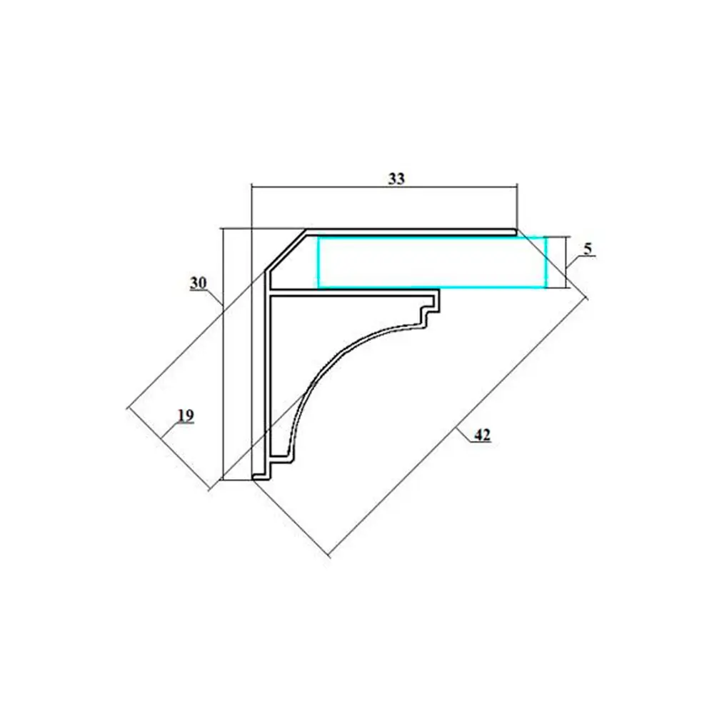 Профиль потолочный Venta ПВХ белый 20x27x3000 мм для панелей 5 мм STLM-2038879 - Вид №1