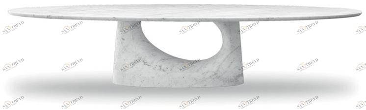 BAXTER Низкий овальный мраморный журнальный столик sun-id-1497323