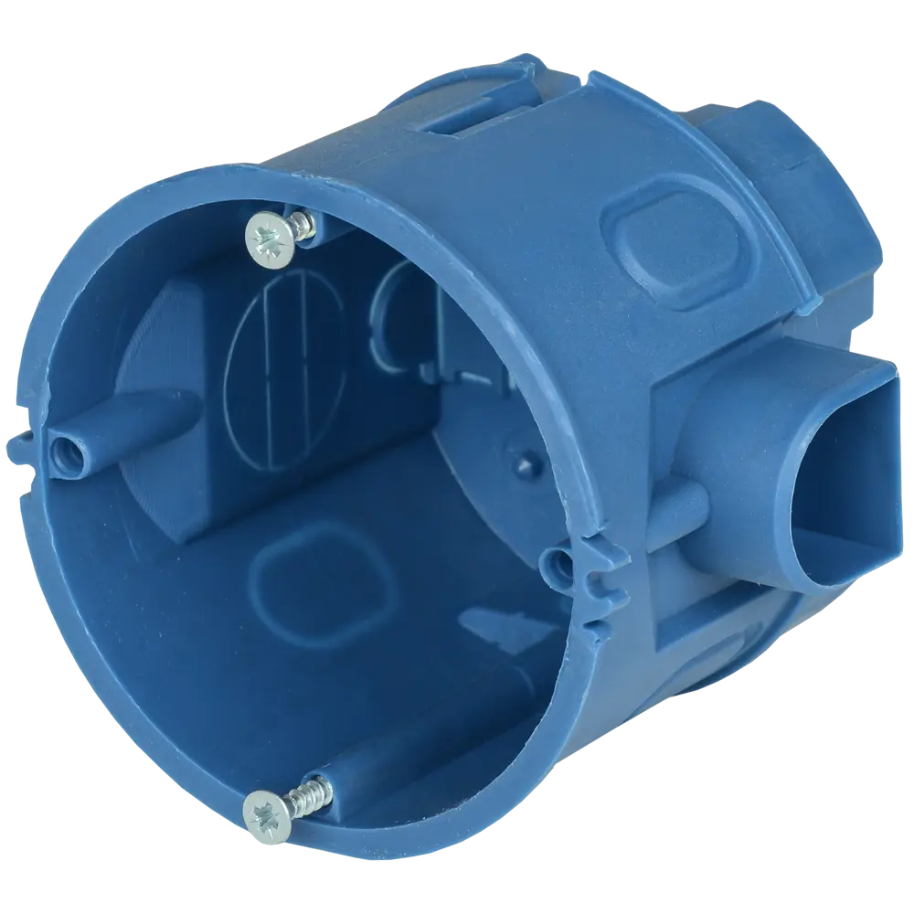 Подрозетник одноместный IEK для твёрдых стен 68x60 мм цвет синий Santreyd STLM-2104580