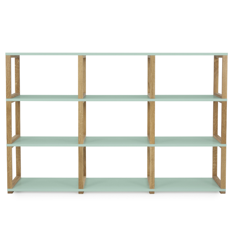 Стеллаж Tenzo Art, 118x178x36 см, дуб, зеленый 2333076 - Вид №4
