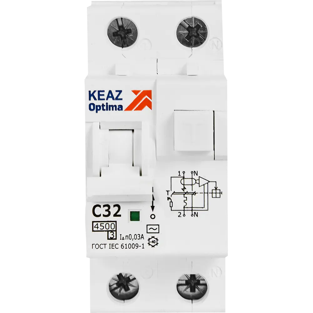 Дифференциальный автомат КЭАЗ Opti Din 32А с защитой от утечек 89206632 STLM-1105527 - Вид №1