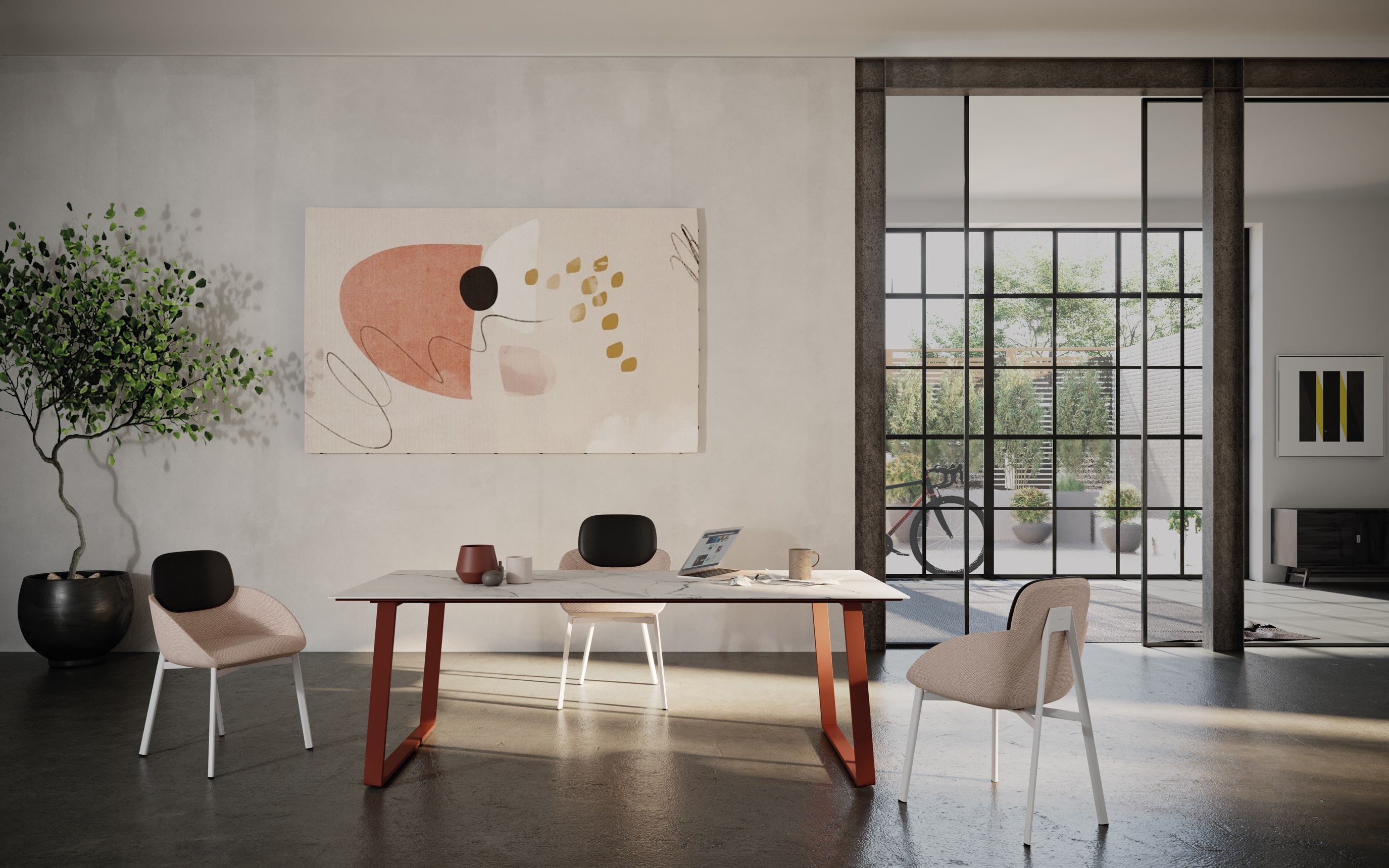 Прямоугольный керамический стол Pointhouse OTTO ARCH-00001004 - Вид №1