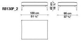 B&B Italia Outdoor Прямоугольный садовый пуф из ткани Ribes sun-id-1366097 - Вид №2