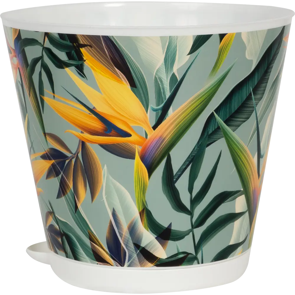Горшок цветочный Ingreen Крит Тропики ø16 h15 см v1.8 л пластик мультиколор STLM-2071158