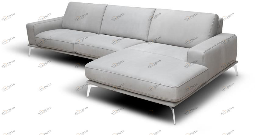 Rossini Sofas Мягкий кожаный диван с шезлонгом Tivoli sun-id-1459809