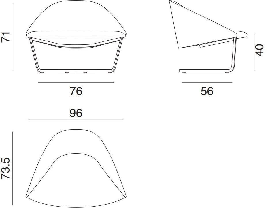 arper Санное кресло из ткани Colina sun-id-1356134 - Вид №6