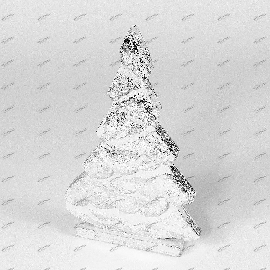 Украшение новогоднее на подставке "Ель серебряная" Snow tree, 22х11х5 см ENJOYME  253096 Серебро 