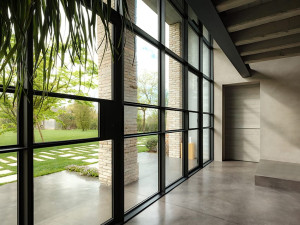 Стальная дверь-окно с термической резкой