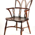W521 Готическое кресло Interlace Windsor Arm Chair ijlbrown  - Вид №7