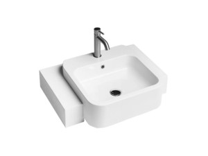 Керамическая раковина с полукругом