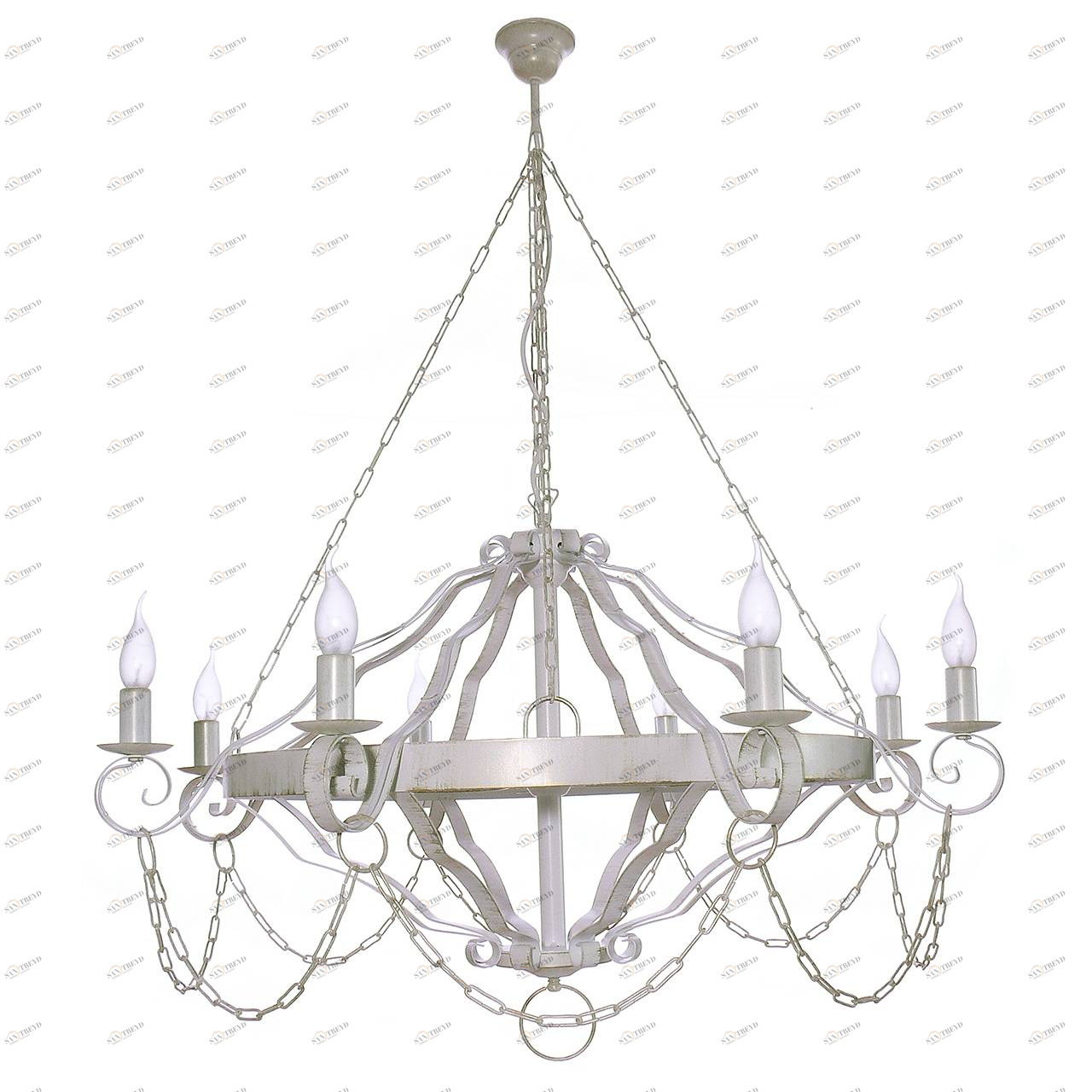 Люстра дизайнерская After белая 10133-8L SUPERNW ДИЗАЙНЕРСКИЕ, СВЕЧИ 056779 Белый 