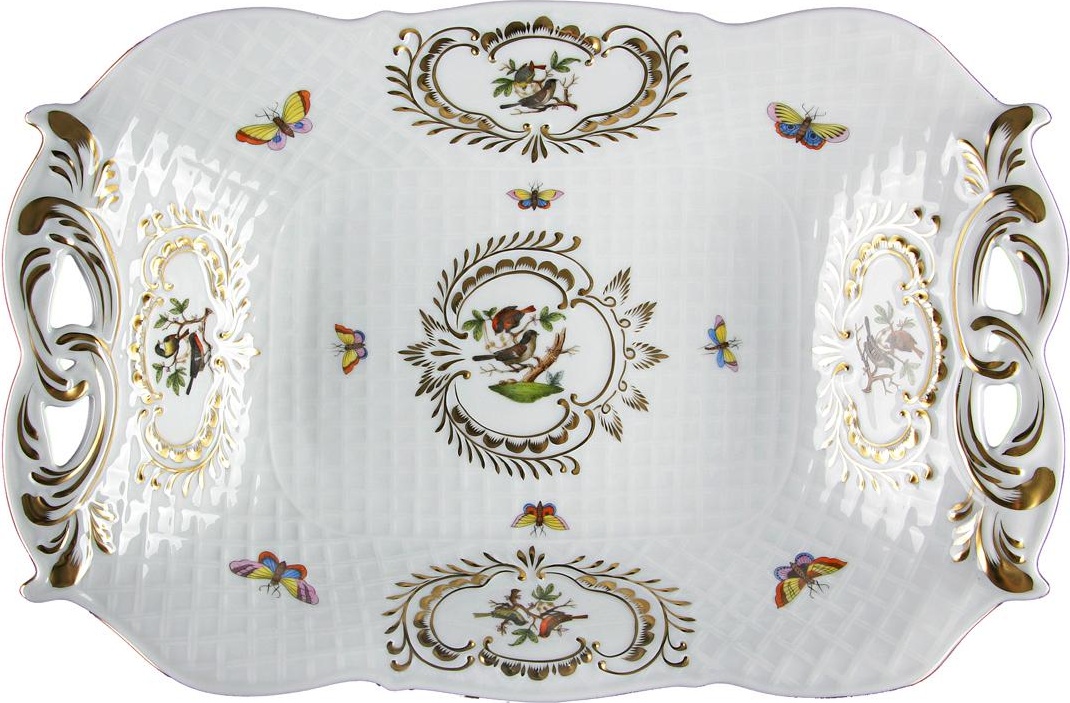 64533 Herend Корзинка прямоугольная 30см "Ротшильд" Фарфор 