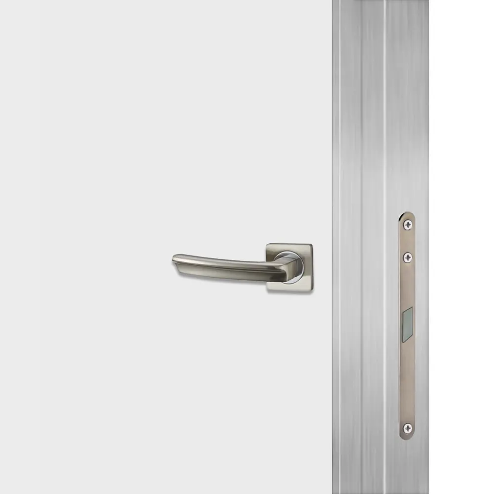 Дверь межкомнатная глухая Invisible 60x220 см цвет белый с замком обратное открытие алюминиевая кромка 89433717 STLM-2095841 VELLDORIS  - Вид №3