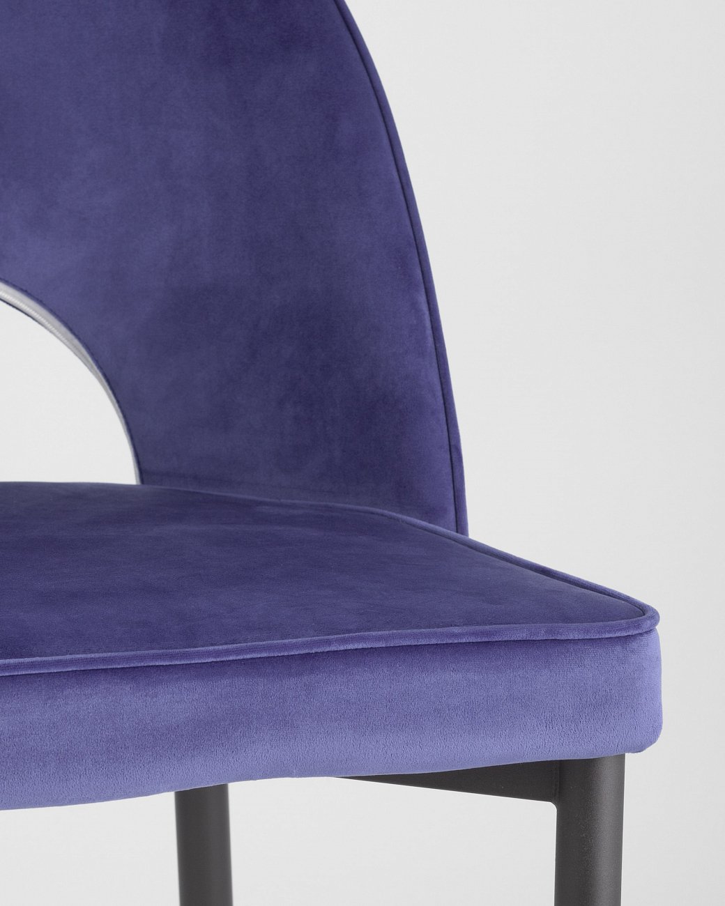 Стул со спинкой королевский синий с черными металлическими ножками "Молли" STOOL GROUP ДИЗАЙНЕРСКИЕ 00-3881921 Синий  - Вид №7