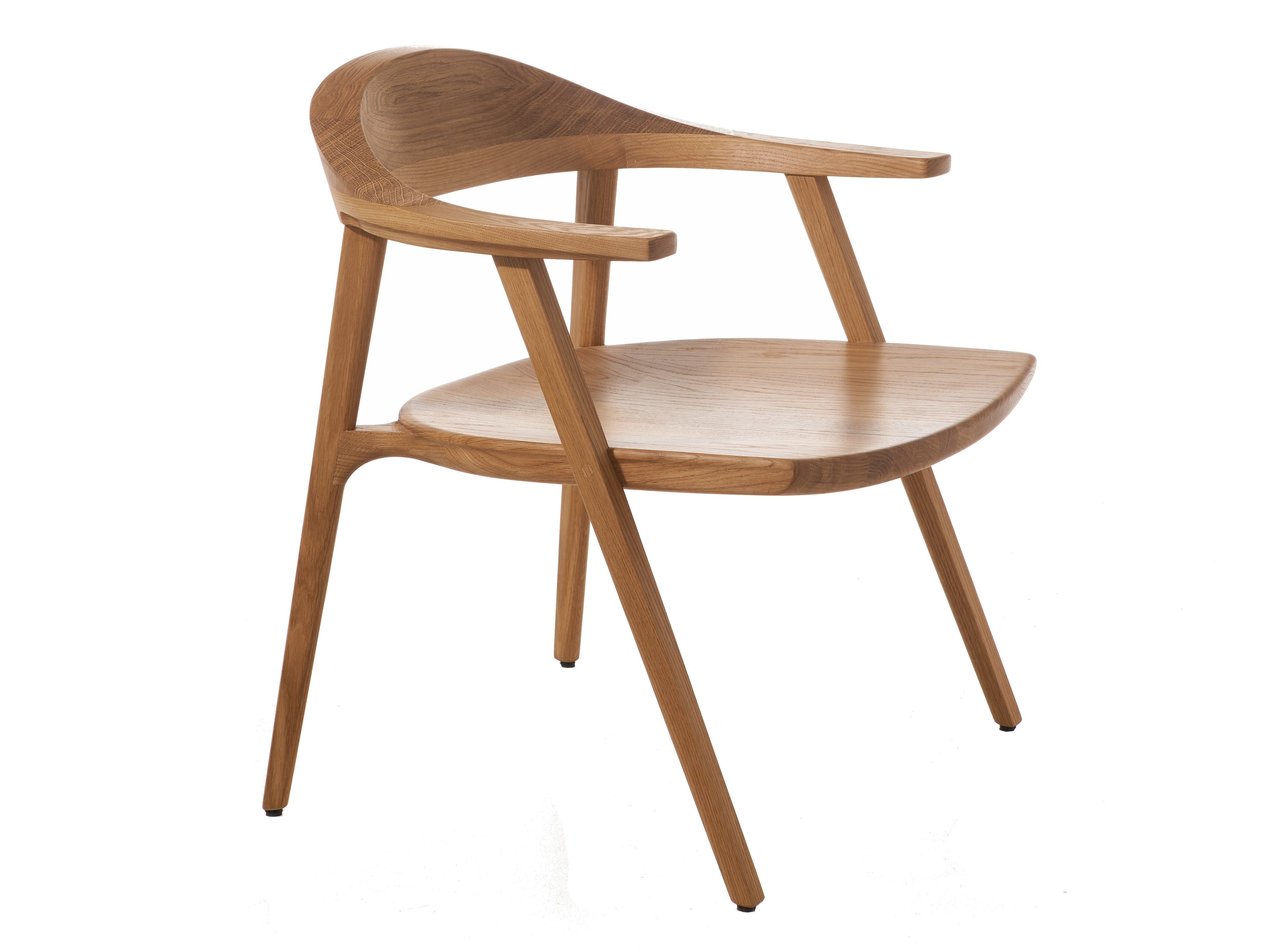 Стул из массива дерева с подлокотниками BassamFellows ARCH-00038281