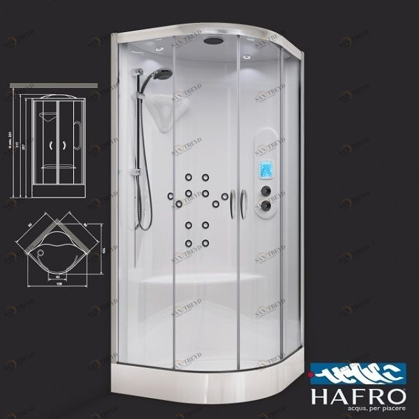 Душевая кабина угловая New-bi-size Junior 90/90 см 1NBA3N3 Gruppo Geromin