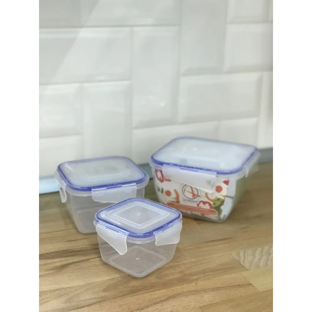 Набор контейнеров для хранения продуктов с зажимом 0.45/0.9/1.5 л пластик Santreyd STLM-2051871 - Вид №4