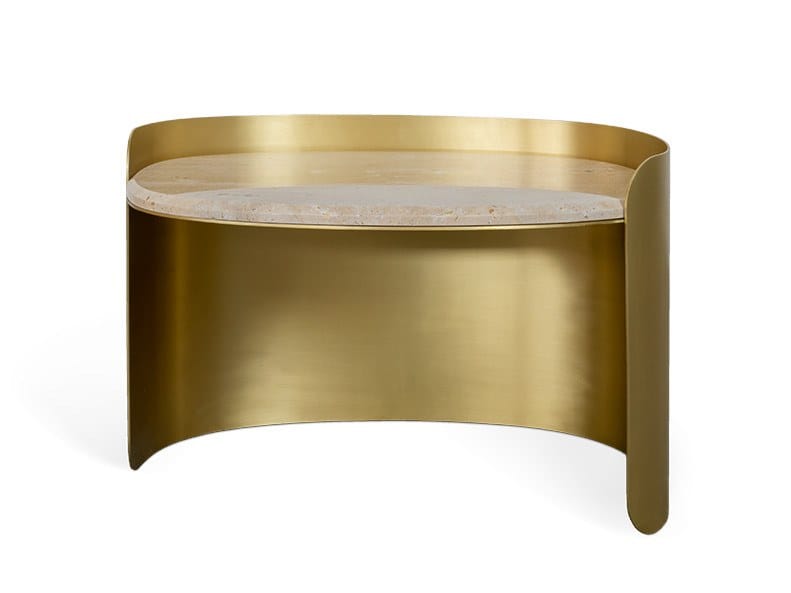 Латунный овальный журнальный столик Essential Home Happy Few ARCH-00013661 - Вид №3