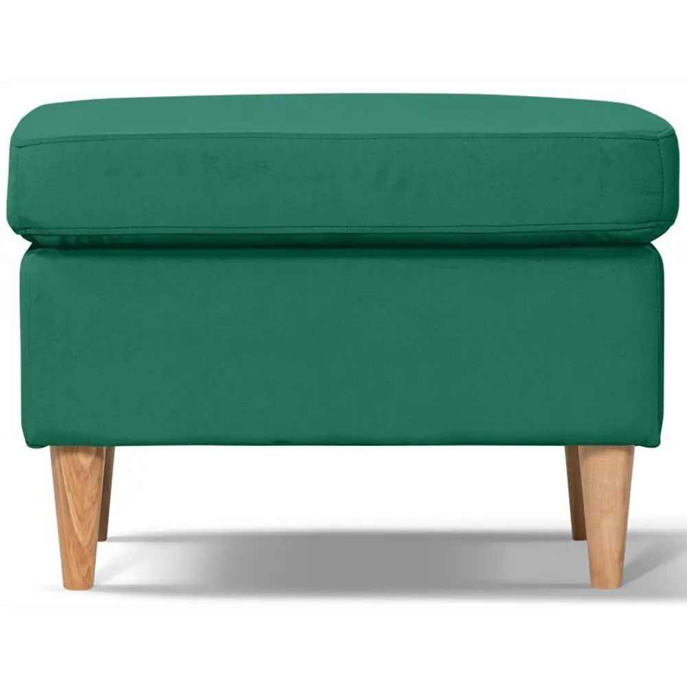 Пуф на ножках велюр Salotti Нильс Velutto 33 зеленый 60x43.5 см STLM-2209161 - Вид №1
