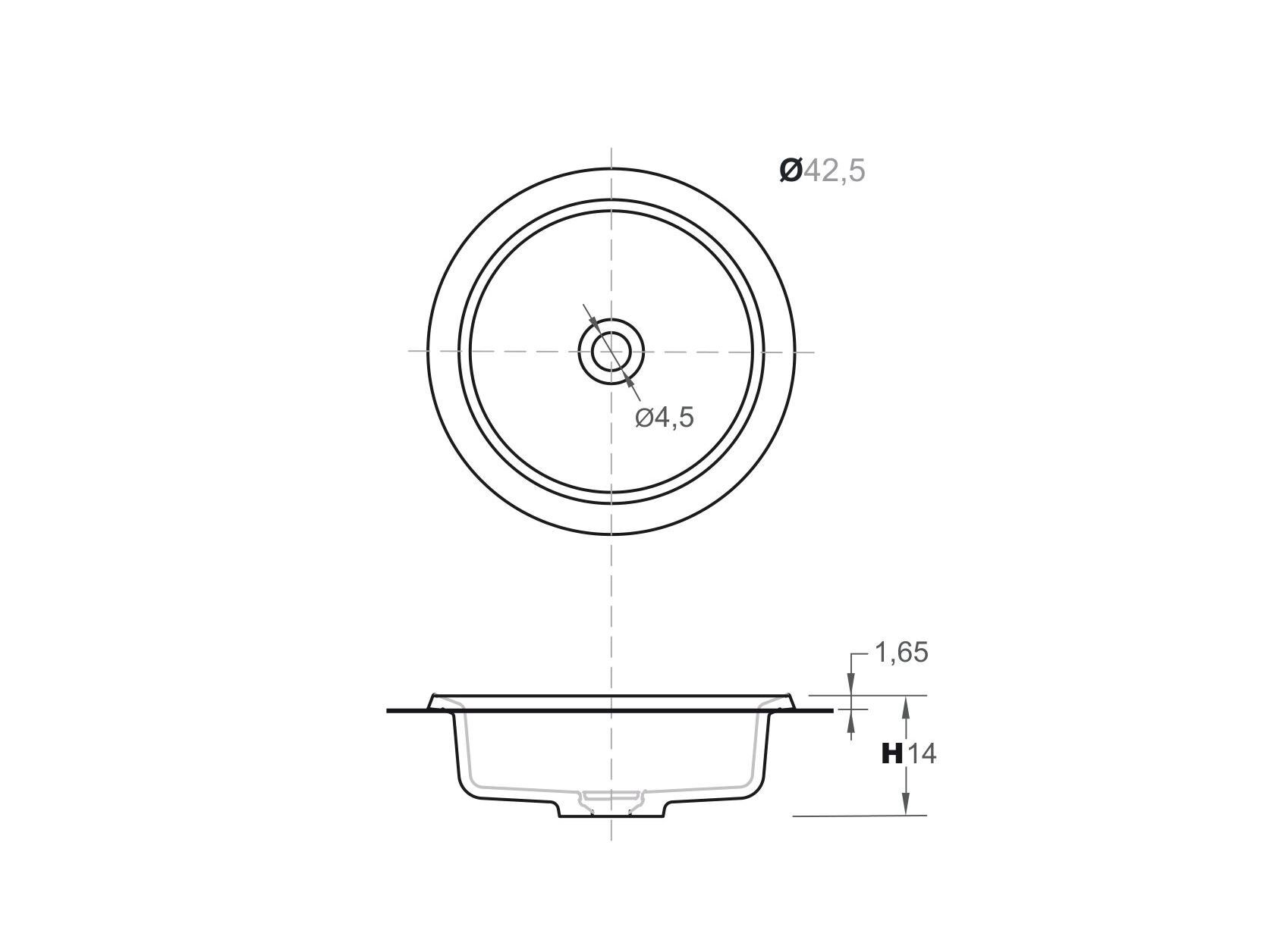Круглый встраиваемый умывальник Inbani Edge ARCH-00041252 - Вид №6