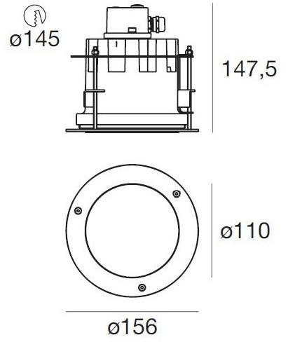 Linea Light Group Встраиваемый алюминиевый светодиодный уличный светильник sun-id-1466477 - Вид №3