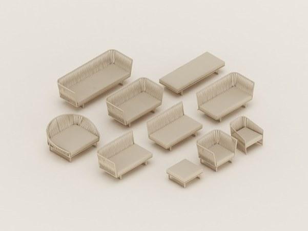 Kettal Квадратная подставка для ног из ткани Bitta #70300/70305 - Вид №3