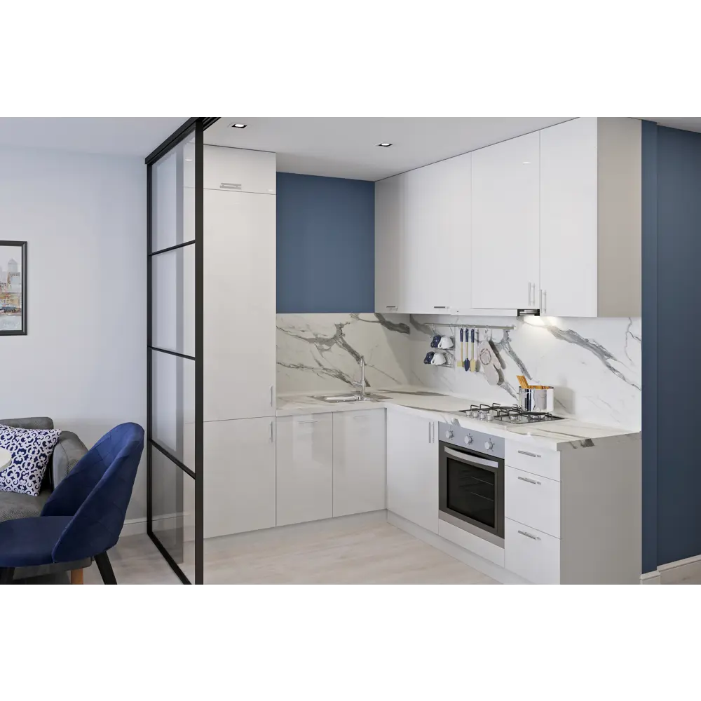 Фальшпанель для кухонного шкафа Аша 37x77 см KONSENSA ДСП цвет белый Аша белая STLM-2139848 - Вид №7