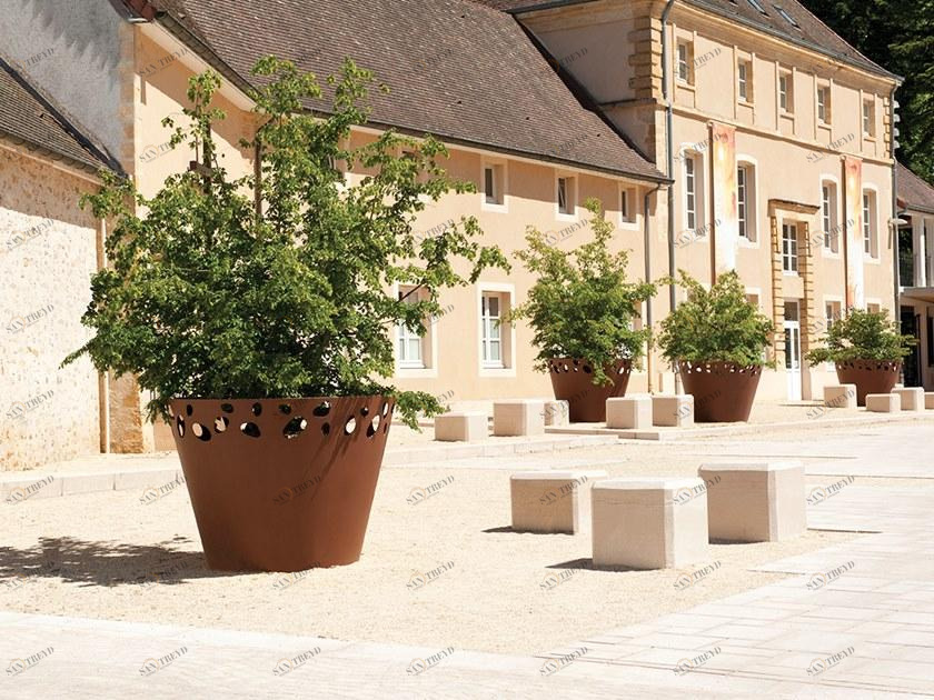 CYRIA Круглая сеялка для общественных мест из стали Corten ™ Green palacio sun-id-1416223