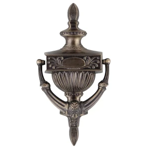 Молоток дверной Euro Кнокер D-02, ЦАМ, цвет античная бронза