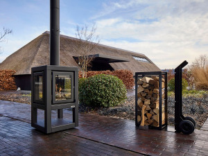 Открытый камин из нержавеющей стали