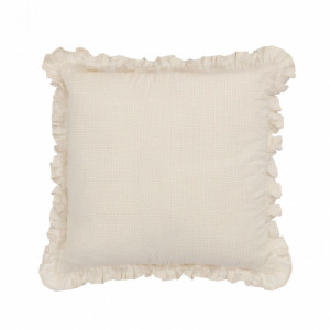 109385 Nacha cotton and linen cushion cover in beige 45 x 45 cm La Forma