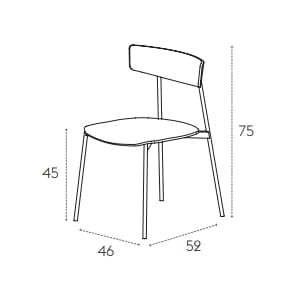 Дубовый стул с мягким сиденьем TREKU KOL ARCH-00026978 - Вид №4