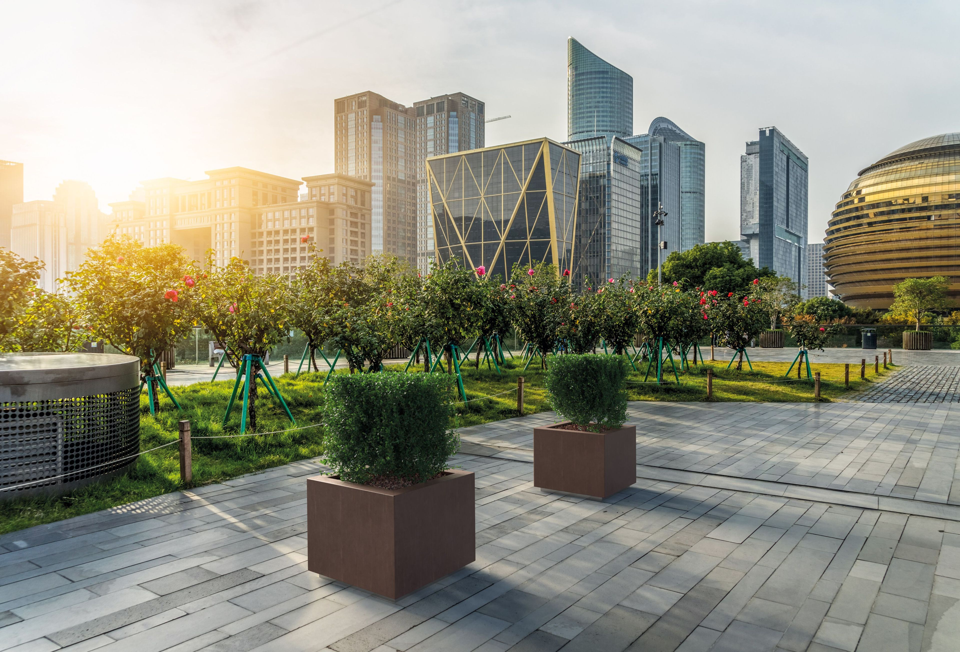 Квадратная стальная плантатор Studio Città QUADRA ARCH-00054020 - Вид №3