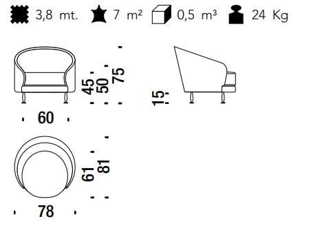 Кресло с подлокотниками MOROSO ARCH-00147422 - Вид №2