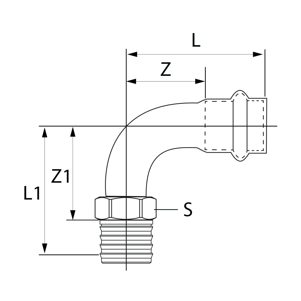 PS4001G0280800 Отводы Tece  - Вид №1