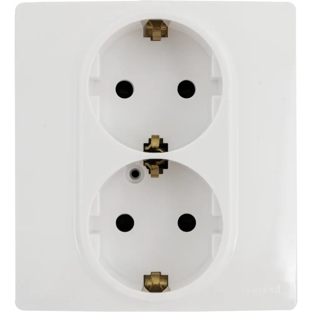 Legrand Etika — двойная розетка скрытого монтажа с заземлением 82153421 STLM-0020574