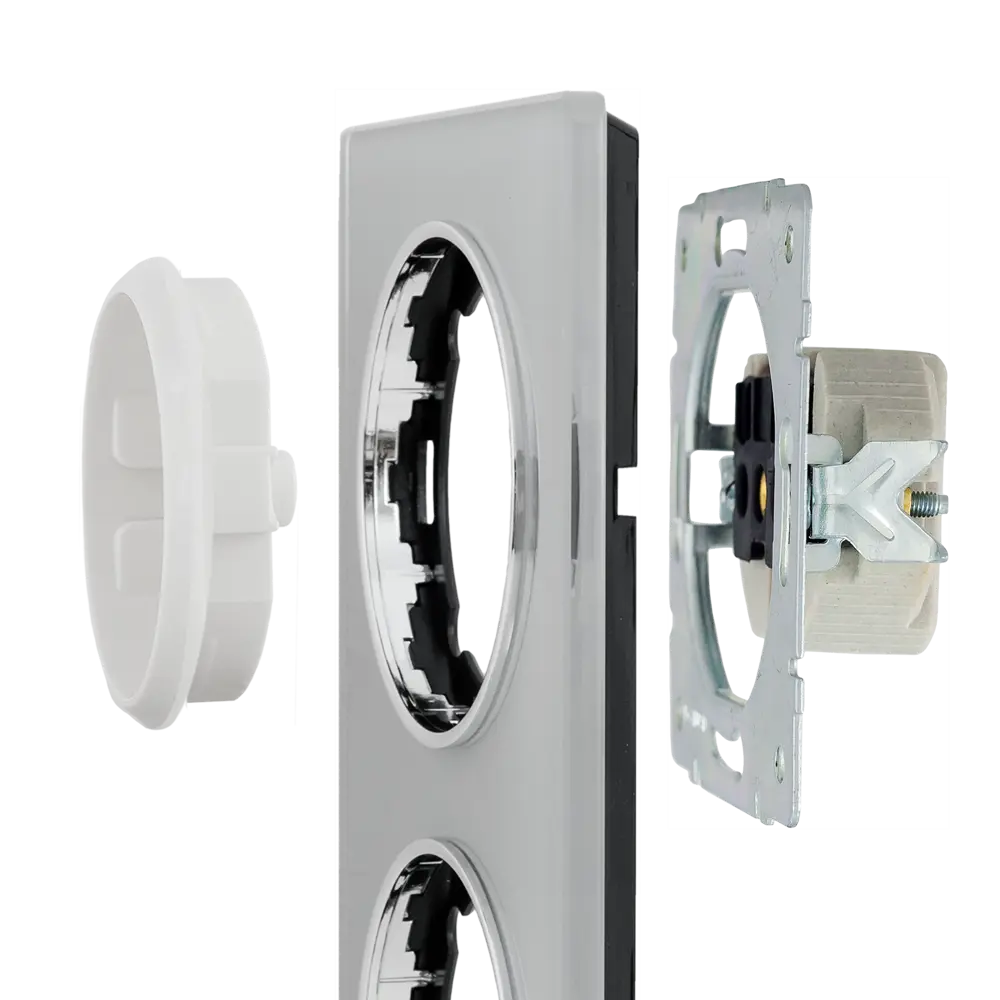 ONEKEYELECTRO Florence - тройная стеклянная рамка для вертикальных розеток 82838546 STLM-0036877 - Вид №3