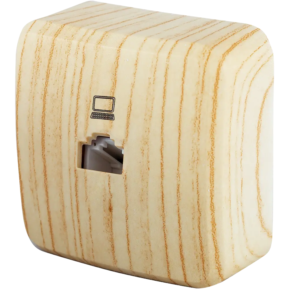 Розетка компьютерная накладная Lexman First RJ45, цвет дуб белёный STLM-2059220 - Вид №1