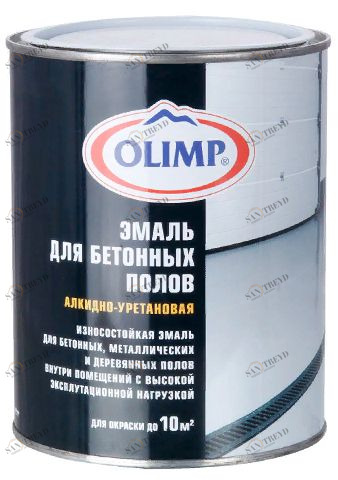 Эмаль Олимп для бетонных полов 0,9л белая "БАЗА A" 5885