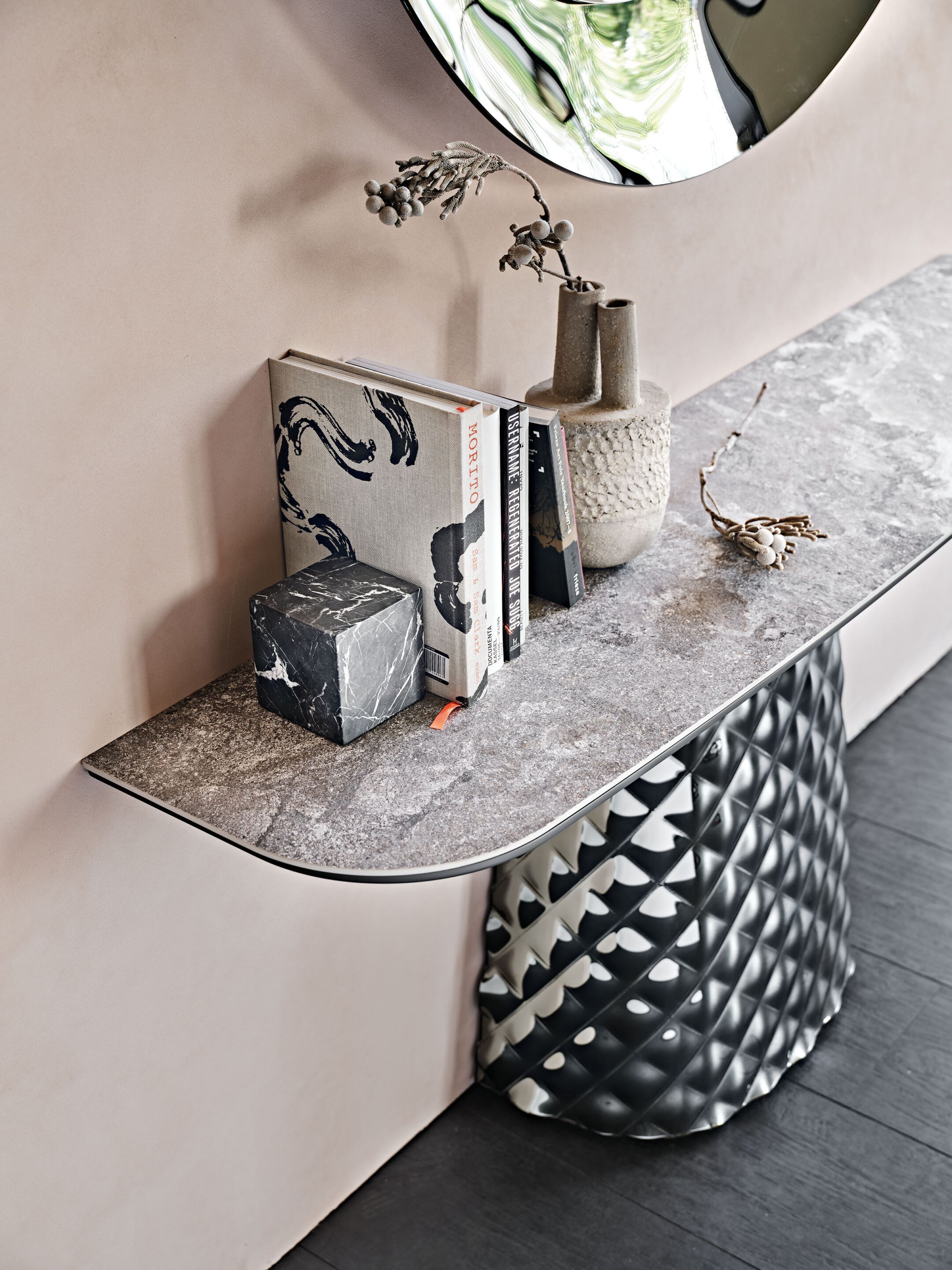 Керамическая консоль полумесяца Cattelan italia Atrium ARCH-00083011 - Вид №1