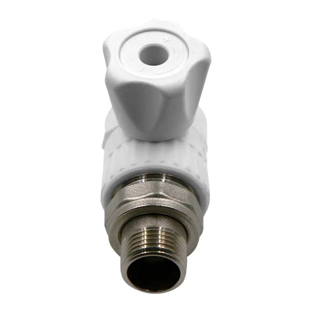 Кран для радиатора угловой Ростерм 1/2"x20 мм НР полипропилен STLM-2025336 - Вид №2