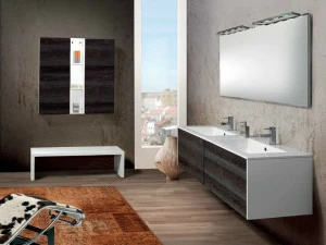 Mobiltesino Двойная подвесная тумба под умывальник с ящиками Velvet